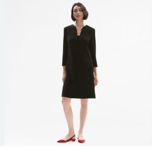 MM Lafleur Black 3/4 Sleeve Alice Stretch Twill Dress Size 12